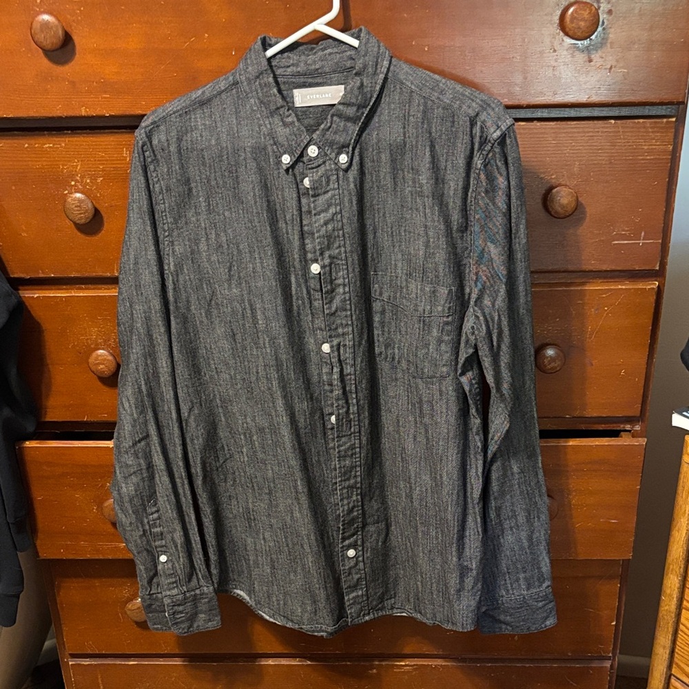 Everlane Charcoal Button-Down Shirt